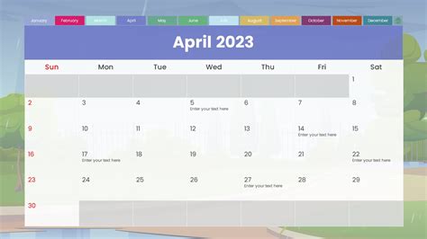 2023 Powerpoint Calendar Template