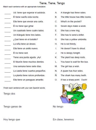 Learn From Worksheet In Spanish Translation