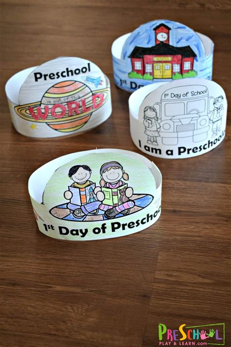 Free First Day Of Preschool Back To School Hats