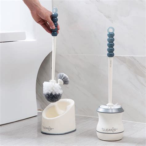 Toilet Brush And Holder Bowl Cleaning Brush With Under Rim Lip Brush