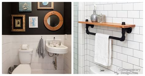 If you shower lacks space, you can install a shelf in about 20 minutes. Small half bathroom decorating ideas - Contemporary-design