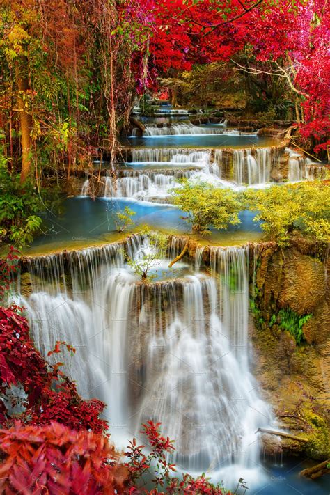 Beautiful Water Fall ~ Nature Photos ~ Creative Market