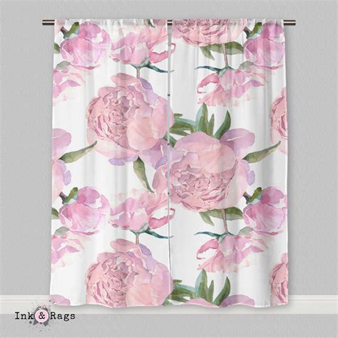 Pink Peony Curtains Ink And Rags