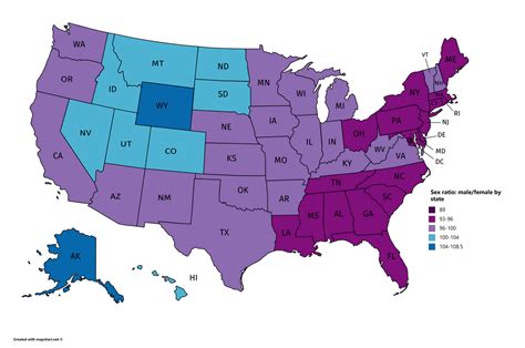 [map] Sex Ratio Male Female By State Nosillysuffix