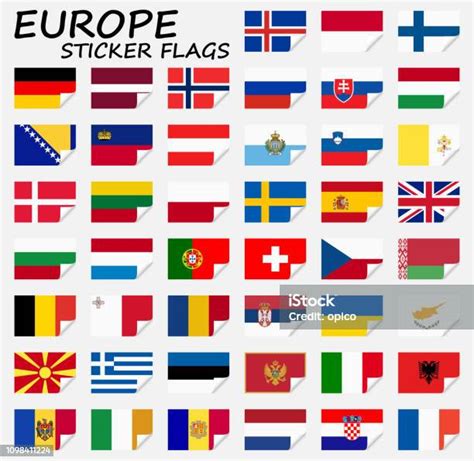 Tous Les Drapeaux De Pays De Leurope Vecteurs Libres De Droits Et Plus