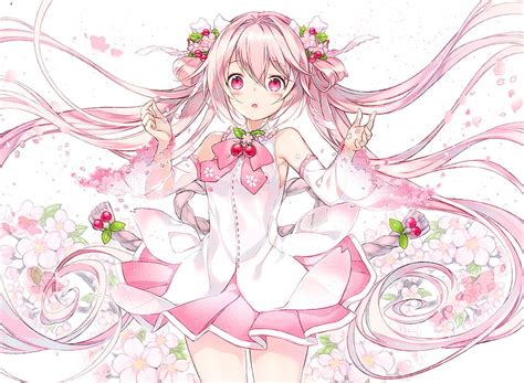 Hd Wallpaper Anime Vocaloid Sakura Miku Wallpaper Flare