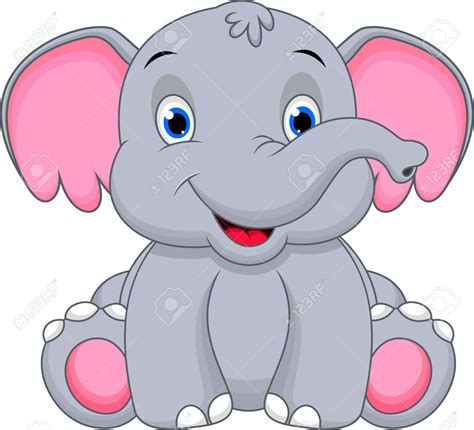 Cute Baby Elephant Clipart Free Download On Clipartmag