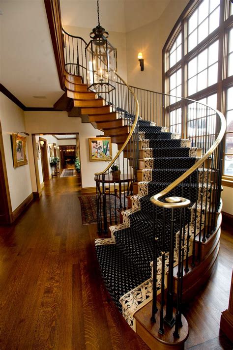 Gold Spiral Staircase Wonderful Home Interior Design Featuring Black