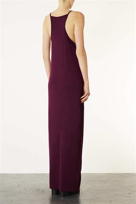 Topshop Tall Strappy Cami Maxi Dress In Red Lyst