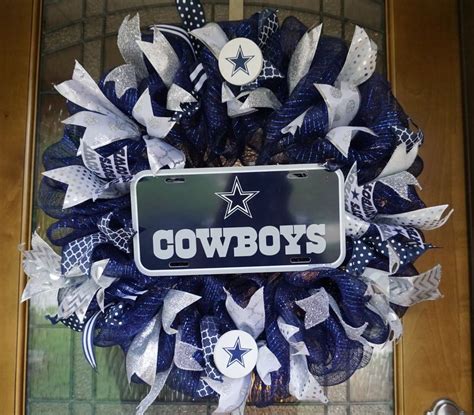 Dallas Cowboys Wreath, Cowboys Wreath, Dallas Cowboys Door Decor, Dallas Cowboys… | Cowboys 