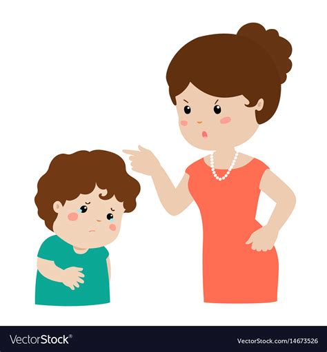 mother and son cartoon