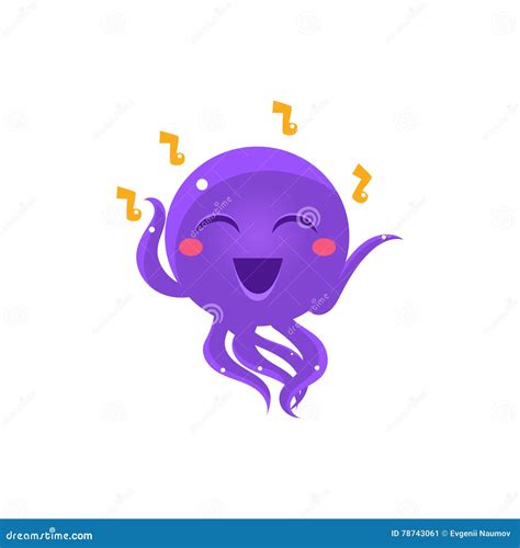 Emoji Tanzen Und Gesang Lustige Krake Vektor Abbildung Illustration
