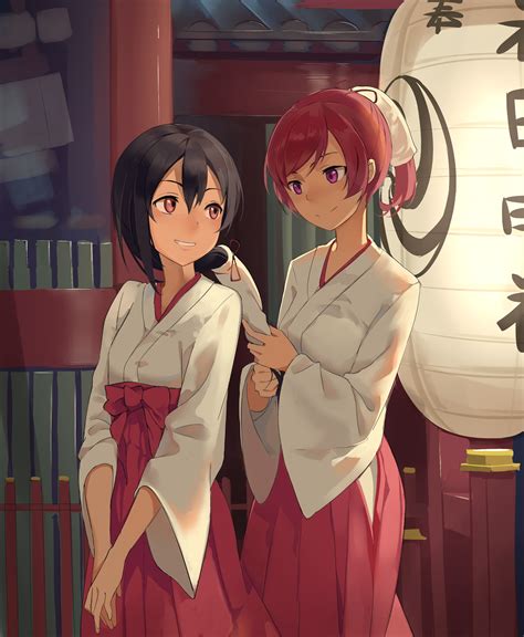 Wallpaper Illustration Anime Girls Short Hair Love Live Cartoon Red Eyes Yazawa Nico