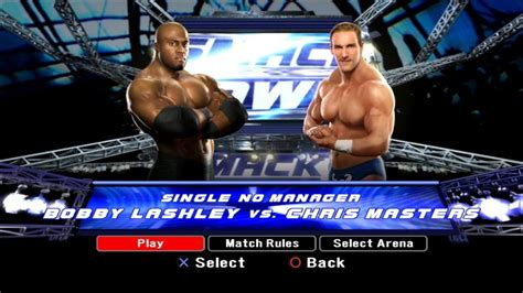 Wwe Smackdown Vs Raw 2008 Bobby Lashley Vs Chris Masters Youtube