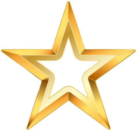 Gold Star Transparent Clip Art Image Clipartix