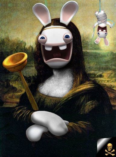 The Mona Crazy Rabbit Mona Lisa Parody Renaissance Artists Famous Art