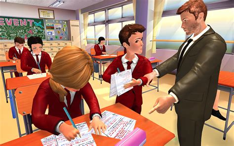 High School Cheating Boy City School Simulator Game 3d