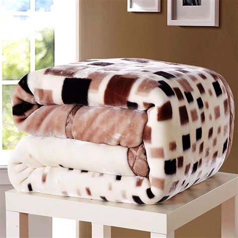 Soft Winter Quilt Blanket For Bed Printed Raschel Mink Throw Twin Queen Size Single Double Bed