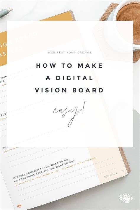 Vision Board Guide Flat Lay Behind Title Free Vision Board Creating A