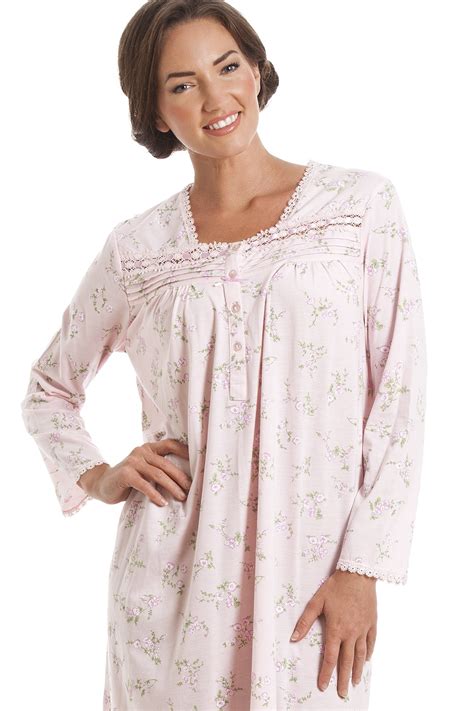 Classic Pink Floral Long Sleeve Nightdress
