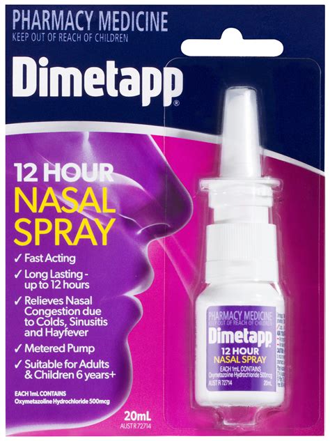 Dimetapp 12 Hour Nasal Spray 20ml Westland Pharmacy