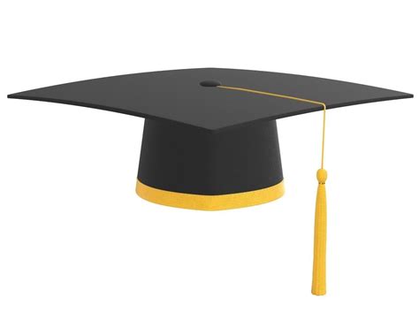 Graduation Cap With Gold Tassel 3d Model Cgtrader