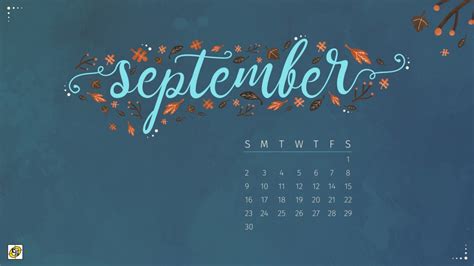 Free Download September 2018 Desktop Calendar Composure Graphics