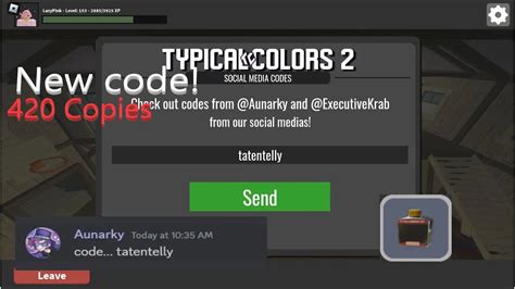 Typical Colors 2 New Code Tatentelly Youtube