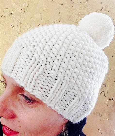 Beanie hat knitting pattern, beanie hat with pom pom, free hat knitting pattern, knit. Ravelry: Last Minute Pom - Pom Hat pattern by North Town ...