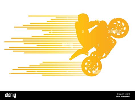 Motorbike Rider Vector Background Trick Stunt Illustration Concept Made