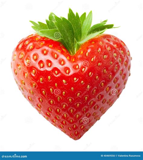 Red Berry Strawberry Heart Shape Stock Photo Image Of Green Sweet
