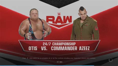 Wwe 2k22 Commander Azeez Vs Otis 1 Vs 1 Steel Cage Match Wwe 247 Title