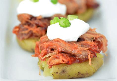 Loaded Pulled Pork Potato Skins Foodie And Wine
