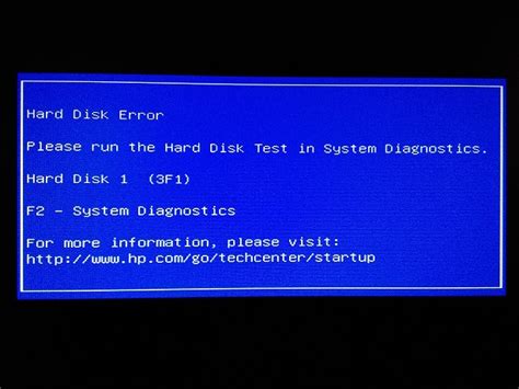 Boot Up Hard Disk Error But Always Passes Test Hp Support Community