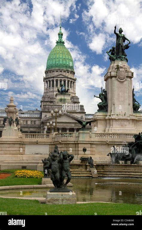 Monument To The Two Congresses In Front Of The Argentine National