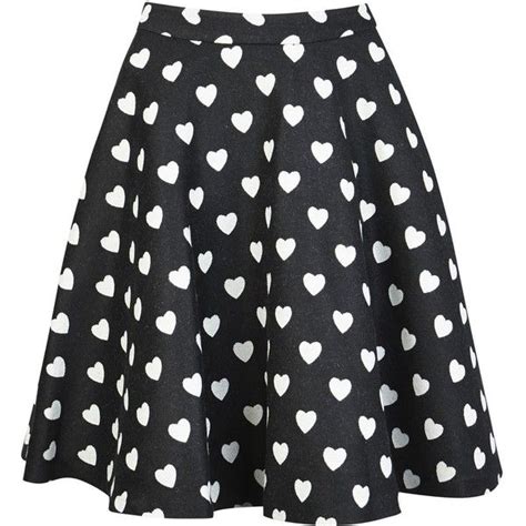 Alice Olivia Heart Jacquard Flared Skirt Fashion Classy Fall