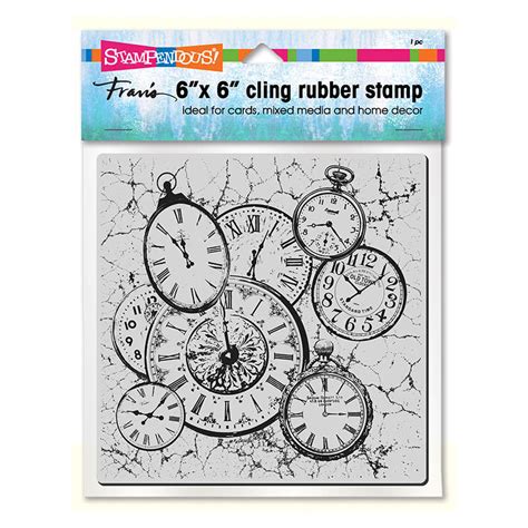 Stampendous Clock Collage 6x6 Stamp Stampendous Clear Acrylic Stamps