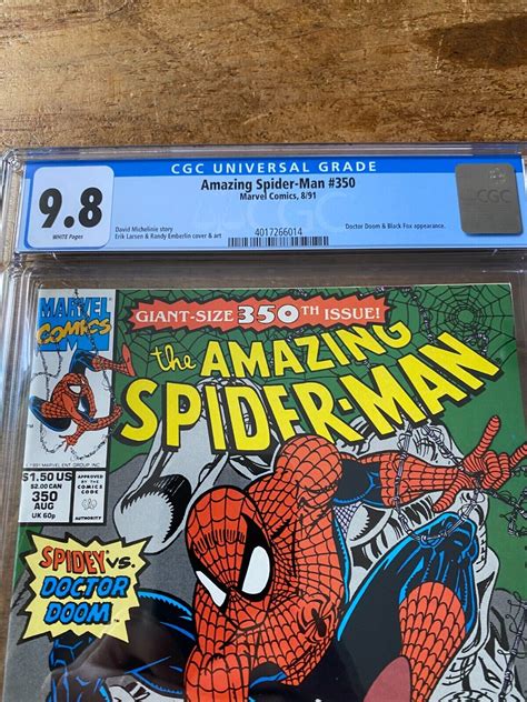Amazing Spider Man 350 Marvel Comics Cgc 98 Doctor Doom Appearance