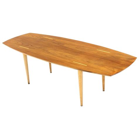 Bring the beach closer to your home with the nautical palm tree coffee table from everything nautical. Boat Shape Walnut-Top Mid-Century Modern Coffee Table For ...