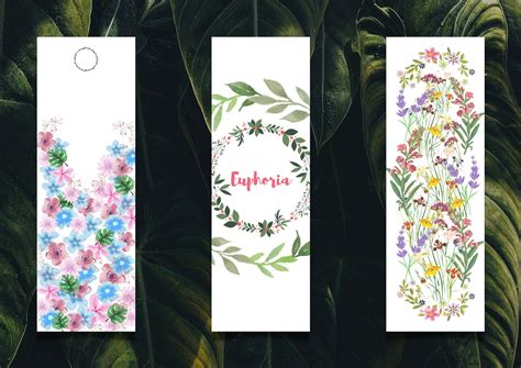 Printable Bookmarks Instant Download Nature Themed Etsy