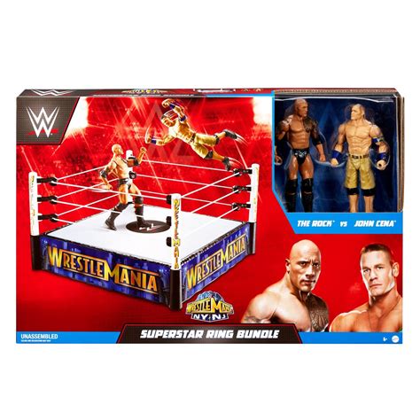 Wwe Wrestlemania The Rock Vs John Cena Superstar Ring Action Figure 2