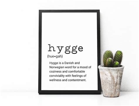 Hygge Definition Hygge Sign Hygge Poster Printable Etsy