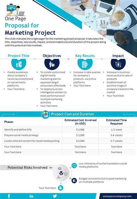 One Page Project Proposal Template