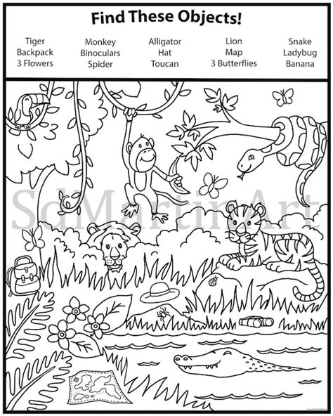 Seek And Find Printable Coloring Activity Page For Kids Teens