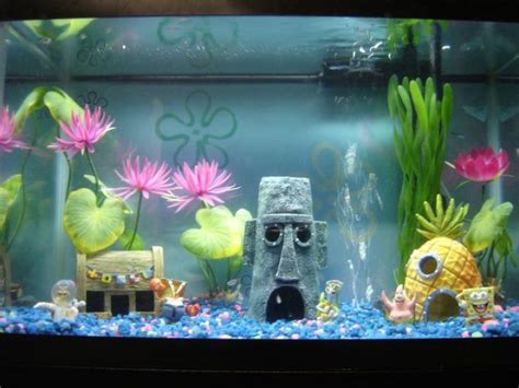 Spongebob Fish Tank Fish Aquarium Decorations Aquarium Fish Tank