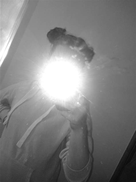 aesthetic black and white mirror selfie with flash