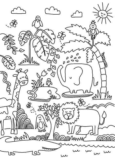 47 Jungle Animals Coloring Pages Preschool Latest Coloring Pages