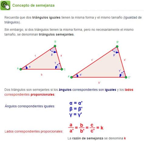 Semejanza De Triangulos Ejemplos Y Ejercicios Resueltos De 971