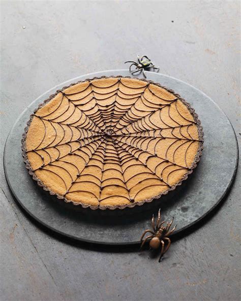 Pumpkin Chocolate Spiderweb Tart Recipe Martha Stewart