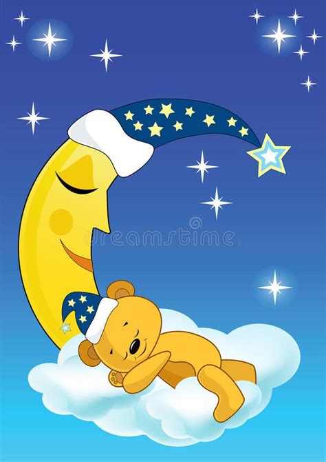 The Teddy Bear Sleeps Stock Vector Illustration Of Night 16546868
